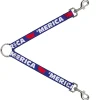 Dog Leash Splitter - 'MERICA/USA Silhouette Blue/White/Red