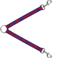 Dog Leash Splitter - 'MERICA/USA Silhouette Blue/Red