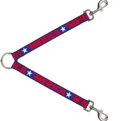 Dog Leash Splitter - 'MERICA/Star Blue/Red/White