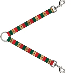 Dog Leash Splitter - Mexico Flag Continuous Vintage