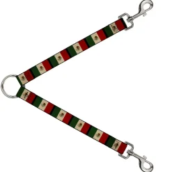 Dog Leash Splitter - Mexico Flag Distressed