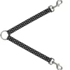 Dog Leash Splitter - Micro Polka Dots2 Black/White