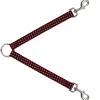Dog Leash Splitter - Mini Checker Black/Gray/3 Red