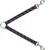 Dog Leash Splitter - Mini Stars Black/Pink/Blue/White
