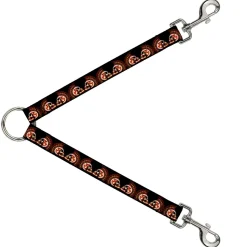 Dog Leash Splitter - Mohawk Skulls - NO Star