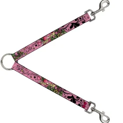 Dog Leash Splitter - Mom & Dad Pink