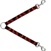 Dog Leash Splitter - Mud Flap Girls w/Stripes Black/Red/Orange