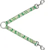 Dog Leash Splitter - Mud Flap Girls w/Stripes Tan/Green/Lime Green