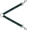 Dog Leash Splitter - Multi Stars Black/Turquoise