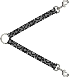 Dog Leash Splitter - Navajo2 Black/Gray