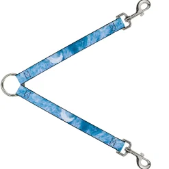 Dog Leash Splitter - Ocean Vivid White Wash