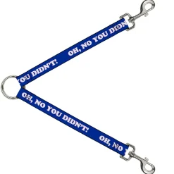 Dog Leash Splitter - OH, NO YOU DIDN'T!!! Navy/Purple/White
