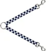 Dog Leash Splitter - Olde Scotland Yard Checker Midnight Blue/White