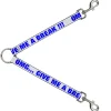Dog Leash Splitter - OMG…GIVE ME A BREAK!!! White/Royal