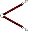 Dog Leash Splitter - ONLY GOD CAN JUDGE ME/Stripe Red/Black/Red