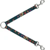 Dog Leash Splitter - Only God Can Judge Me CLOSE-UP Blue