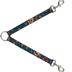 Dog Leash Splitter - Only God Can Judge Me CLOSE-UP Blue