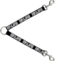 Dog Leash Splitter - ONLY GOD CAN JUDGE ME Bold Black/White