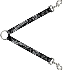 Dog Leash Splitter - Only God Can Judge Me Black/White