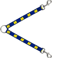 Dog Leash Splitter - Oregon State Silhouette Blue/Yellow