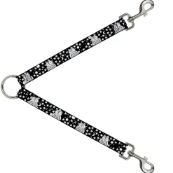 Dog Leash Splitter - Owls Black/White2
