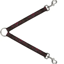 Dog Leash Splitter - Owls in Trees Purple