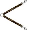 Dog Leash Splitter - Owls Scattered Black/Brown/Yellow