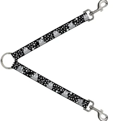 Dog Leash Splitter - Owls Black/White3