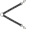 Dog Leash Splitter - Paisley2 Black/White