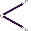 Dog Leash Splitter - Paisley Stars Black/Purple/White