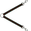 Dog Leash Splitter - Palm Trees Black/Multi Color