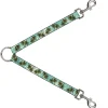 Dog Leash Splitter - Palm Trees Swaying Tan/Teal