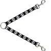 Dog Leash Splitter - Panda Face Black/White