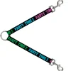 Dog Leash Splitter - PARTY TIME! Black/Green/Turquoise/Fuchsia