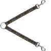 Dog Leash Splitter - Peace Black/Animal Prints