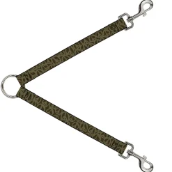 Dog Leash Splitter - Peace Brown/Olive