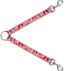 Dog Leash Splitter - Peace Sketch Red/White