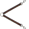 Dog Leash Splitter - Peace Black/Multi Color