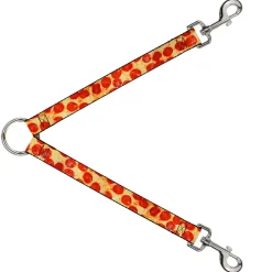 Dog Leash Splitter - Pepperoni Pizza Vivid