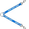 Dog Leash Splitter - Pet Quote ADOPT DON'T SHOP Blue White