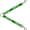 Dog Leash Splitter - Pet Quote ADOPT ME Green White