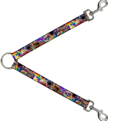 Dog Leash Splitter - Pets & Snacks Rainbow Collage
