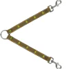 Dog Leash Splitter - Pine Trees Blocks Olive/Orange/Tan