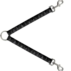 Dog Leash Splitter - Pine Tree Silhouettes Black/Grays