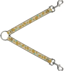 Dog Leash Splitter - Pineapples Rotating Tan