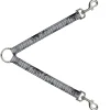 Dog Leash Splitter - Plaid Curls Gray