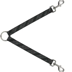 Dog Leash Splitter - Plaid Gray/Black/Brown