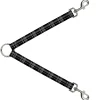 Dog Leash Splitter - Plaid Black/Gray