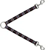 Dog Leash Splitter - Plaid Black/Red/White/Blue