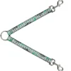 Dog Leash Splitter - Plaid Curls White/Black/Gray/Green